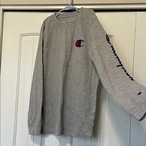 Champion | Kids Gray Athletic Long Sleeve T-Shirt